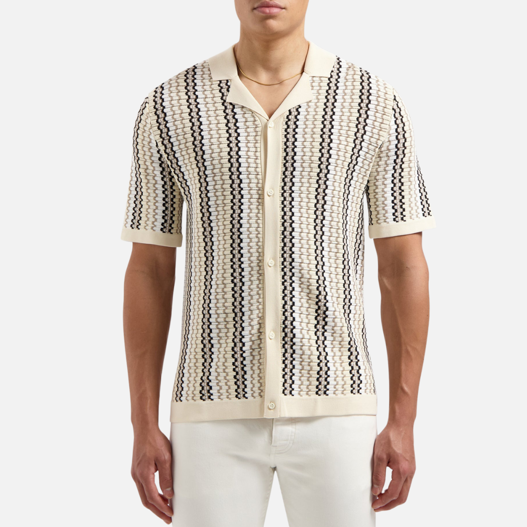 Men’s Breathable Knitted Shirt – Short Sleeve Summer Top