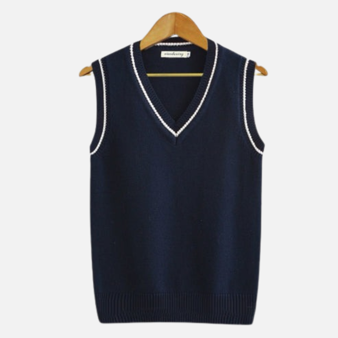 Men's Sleeveless Sweater - Old Money Sweater Pullover