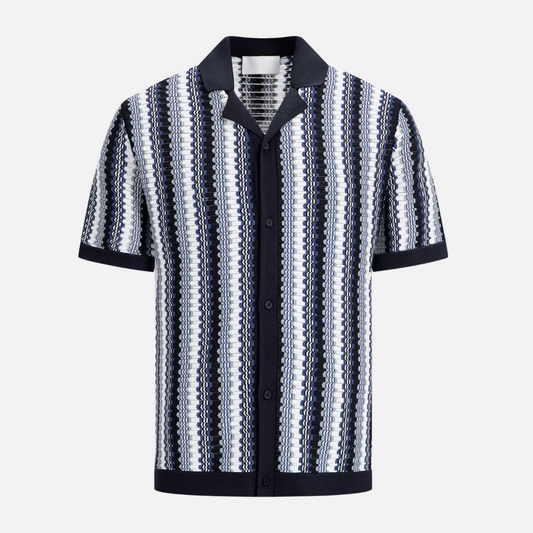 Men’s Breathable Knitted Shirt – Short Sleeve Summer Top